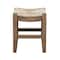 Alaterre Furniture Newport 18"H Wood Stool with Rush Seat ANNP2071 - alternate 1
